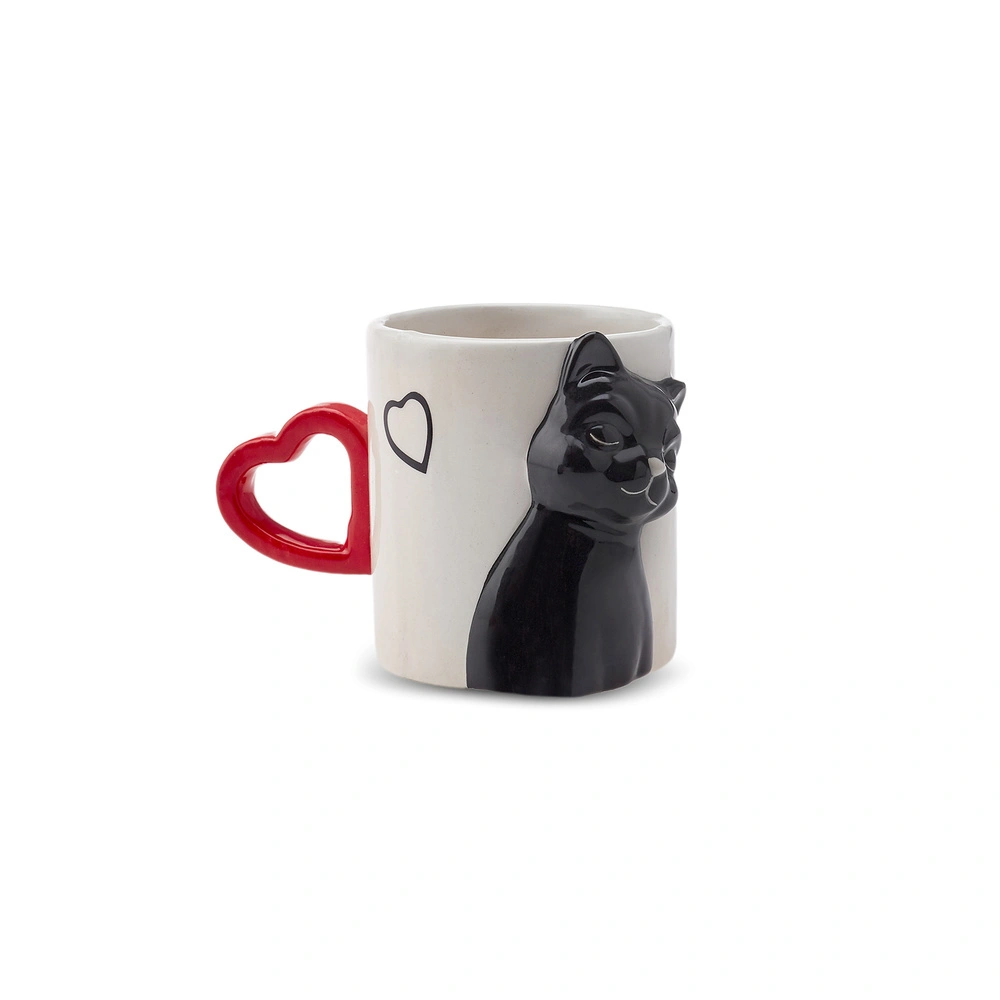 Karaca Love Cat Kalpli 2'li Kupa 310 ml görseli 5