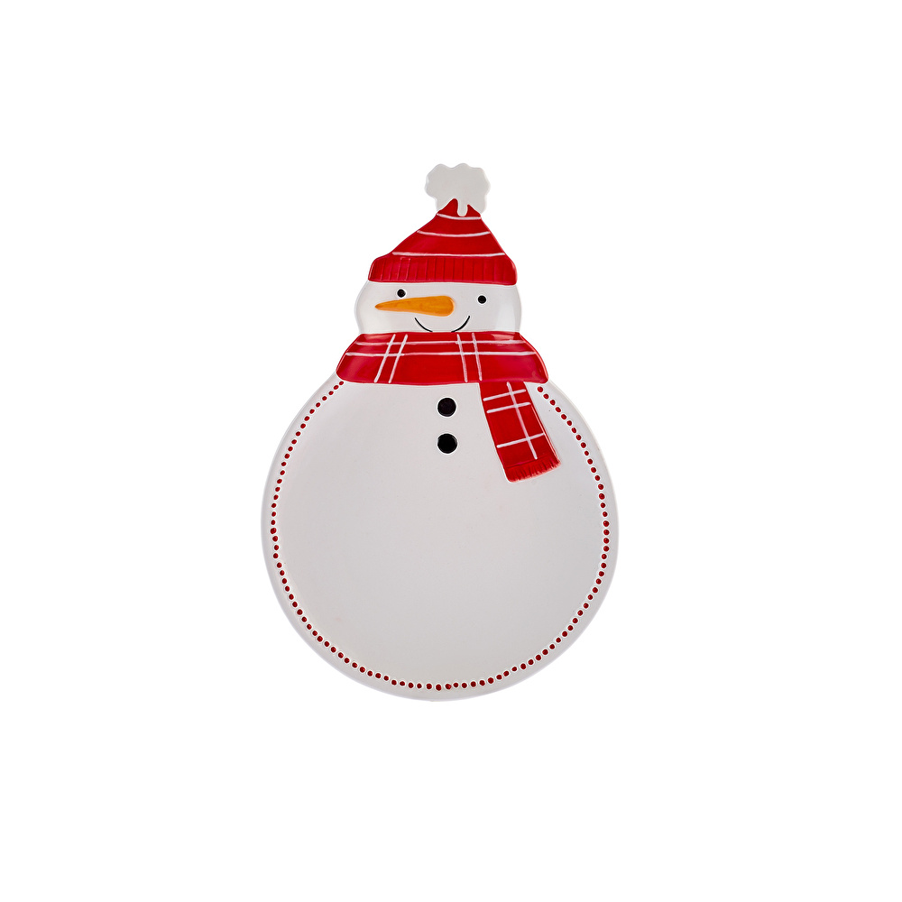 Karaca New Year Snowman Sunum Tabağı 27 cm görseli 1