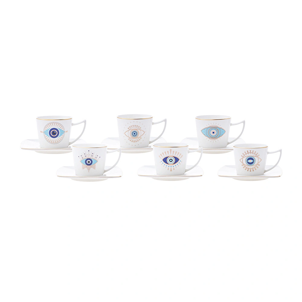 Karaca Eye 6 Kişilik Kahve Fincanı Takımı 80 ml görseli 1