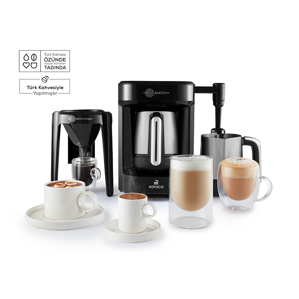 Karaca Hatır Barista Pro Konuşan Latte ve Türk Kahve Makinesi Rosegold görseli 1
