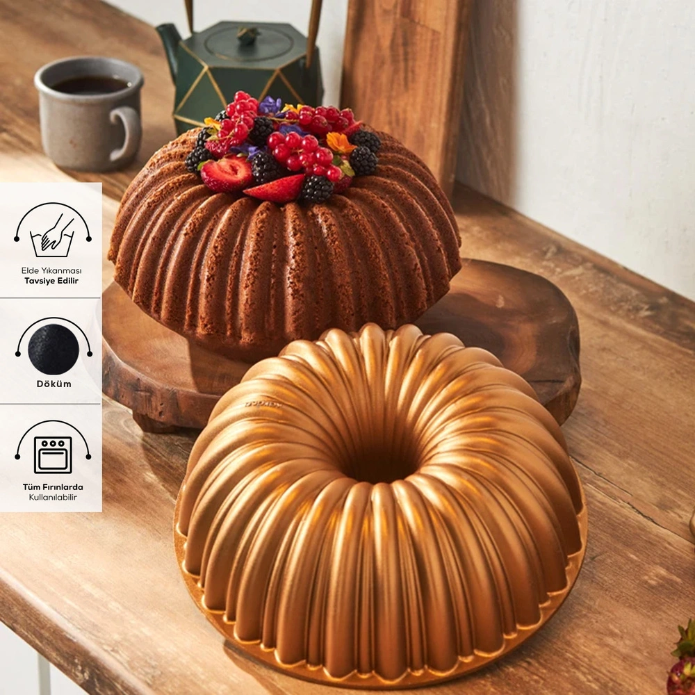 Karaca Cake Pro Dilimli Gold Döküm Kek Kalıbı görseli 3