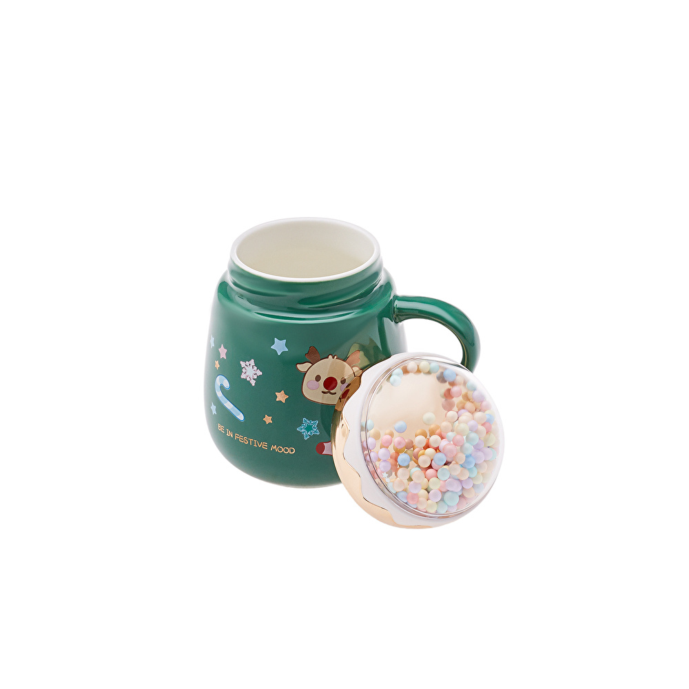 Karaca New Year Yılbaşı 24 Bubble Yeşil Kupa 430  ml görseli 2
