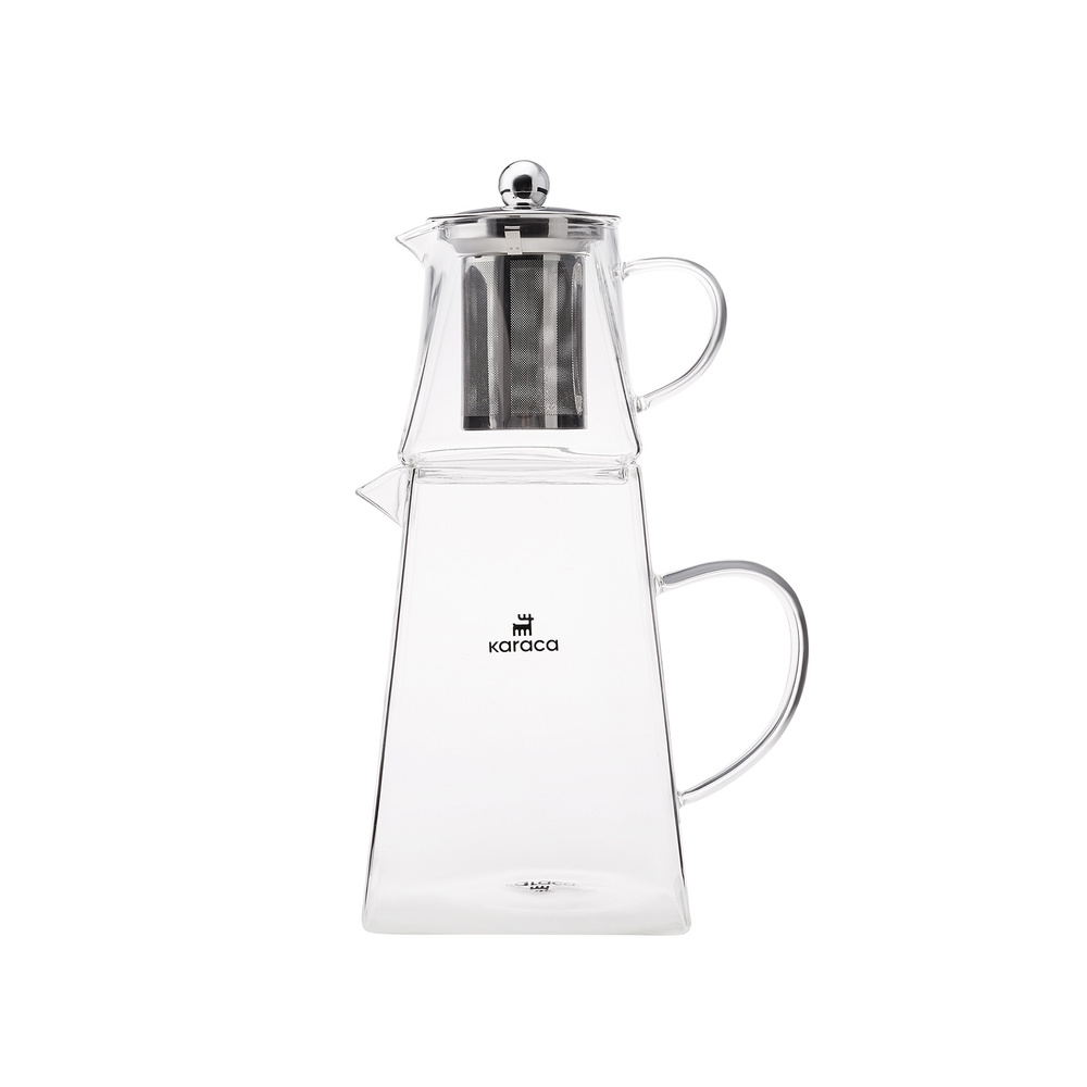 Karaca Giza Borosilikat Cam Mini Çaydanlık Takımı 0,45L & 1,5L görseli 9