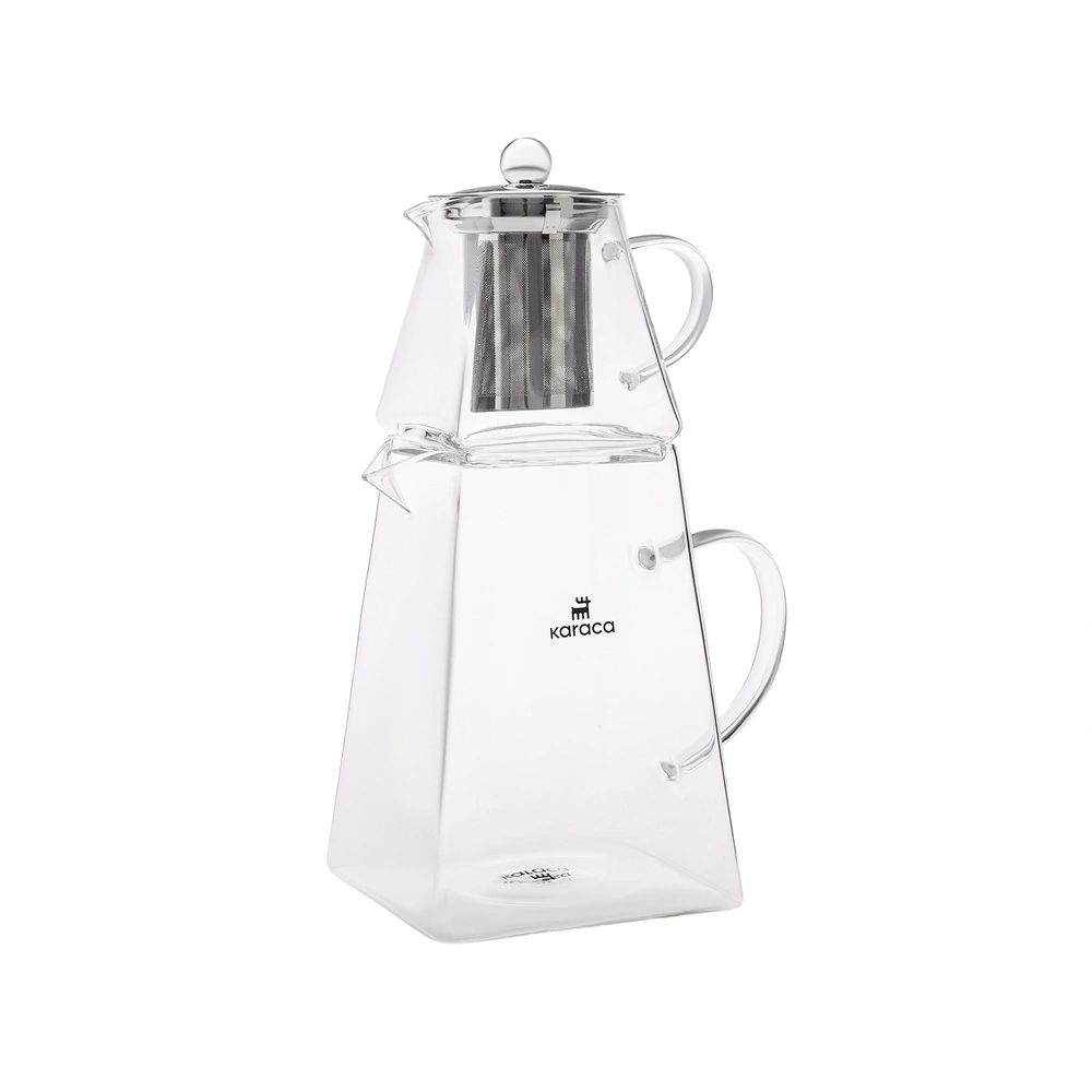Karaca Giza Borosilikat Cam Mini Çaydanlık Takımı 0,45L & 1,5L görseli 12
