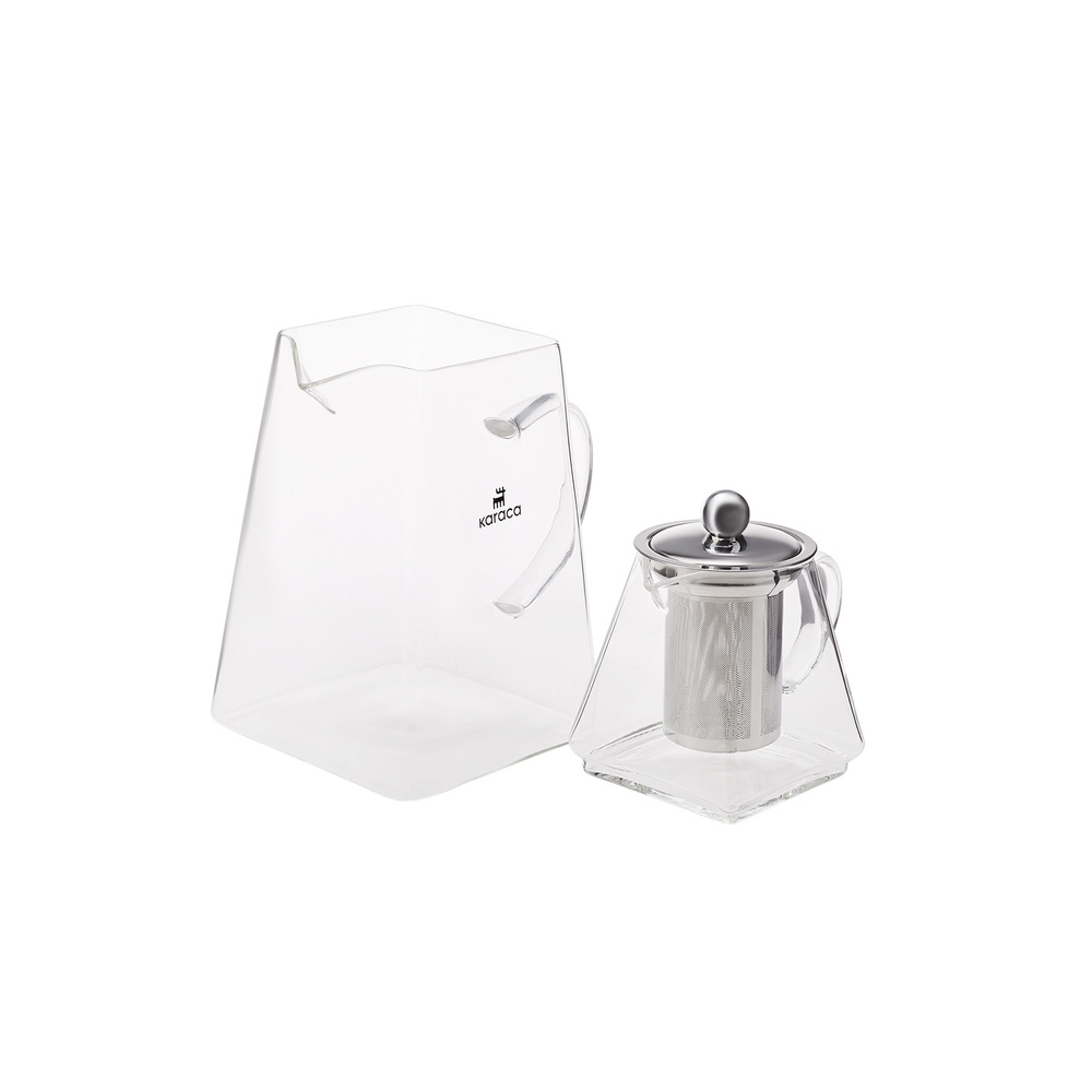 Karaca Giza Borosilikat Cam Mini Çaydanlık Takımı 0,45L & 1,5L görseli 11