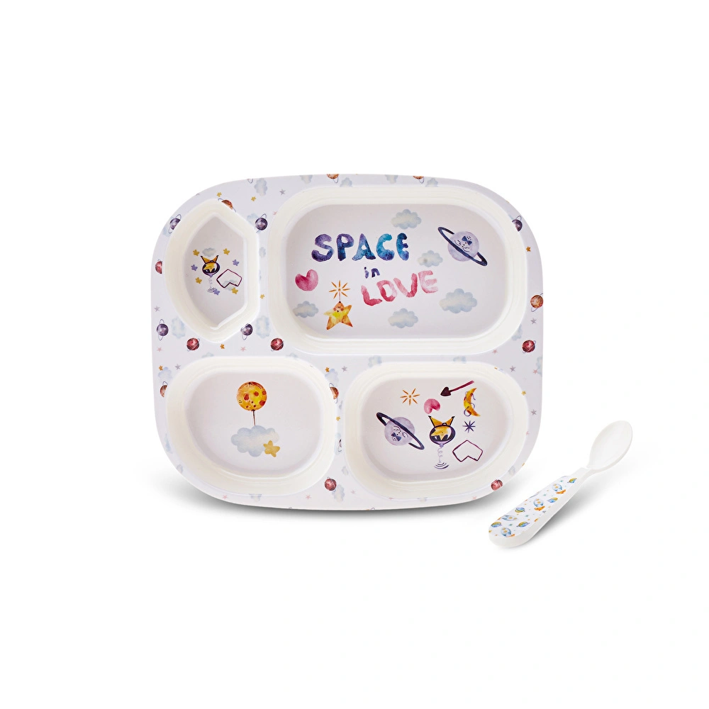 Karaca Space İn Love Bölmeli Mama Takımı görseli 1