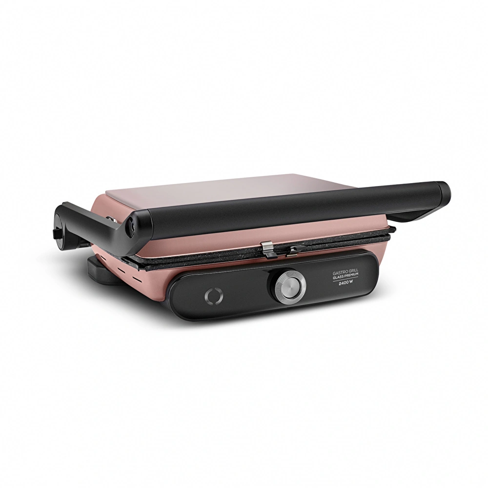 Karaca Gastro Grill Glass Premium 2400W Döküm Tost ve Izgara Makinesi Rosegold görseli 1
