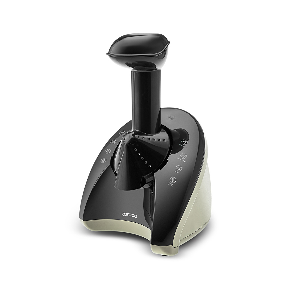Karaca Frozen Healthy Ice Cream Machine Sağlıklı Dondurma ve Sorbe Makinesi Retro Krem görseli 6