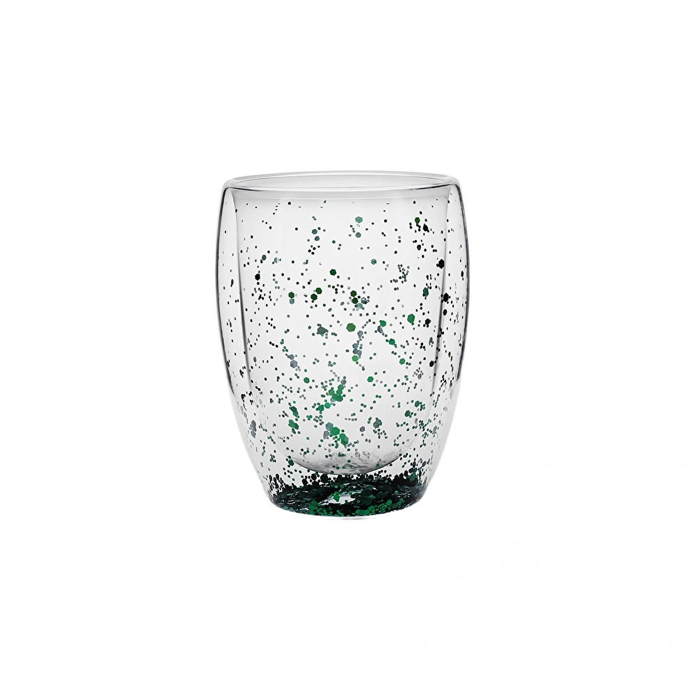 Karaca Pia Green Glitter Su Bardağı 350 ml görseli 3