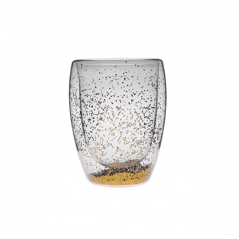 Karaca Pia Golden Glitter Su Bardağı 350 ml görseli 2