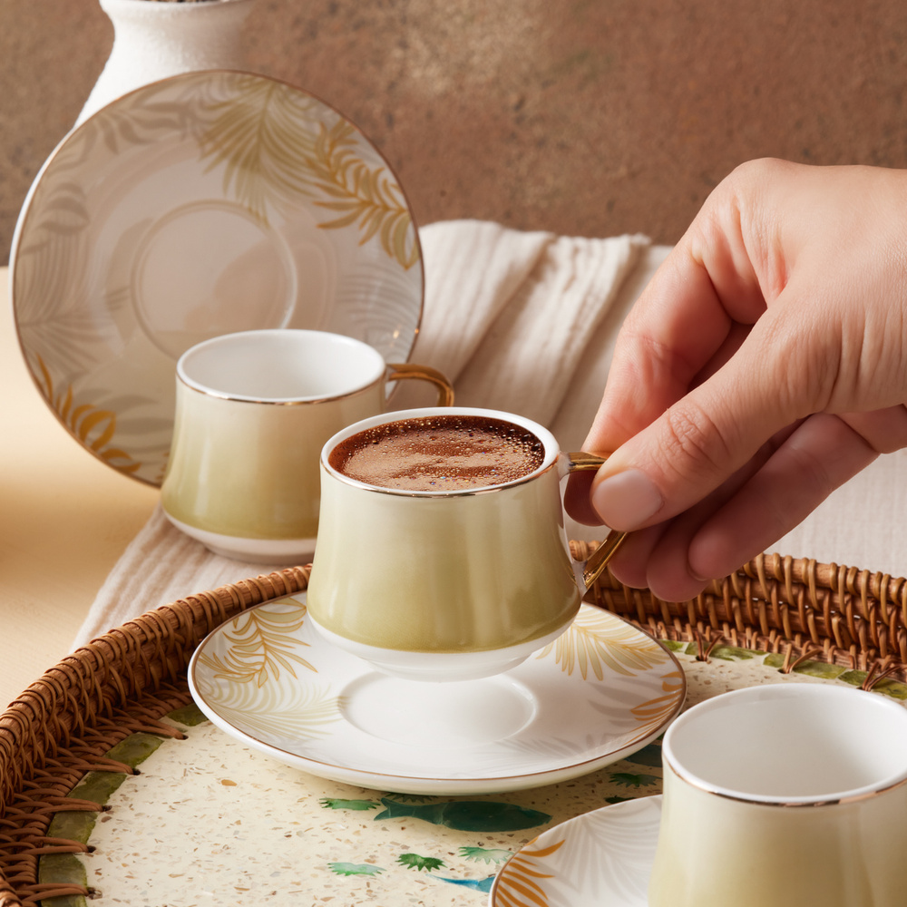 Karaca Organik 6 Kişilik Kahve Fincan Takımı 90 ml görseli 2