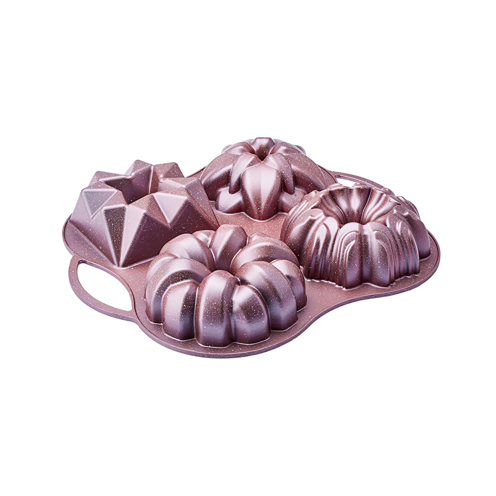 Karaca Cake Pro 4'lü Pembe Döküm Kek Kalıbı görseli 3