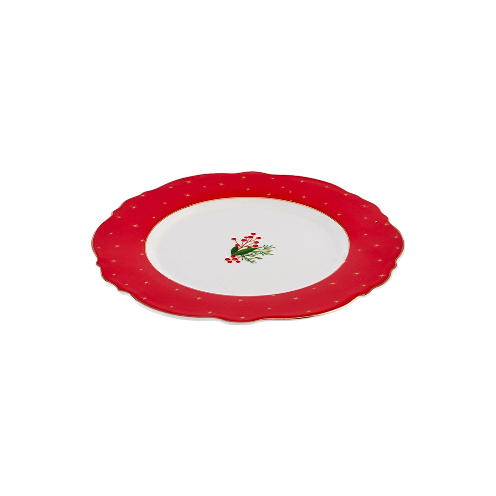 Karaca New Year Dreamy Puantiyeli Pasta Tabağı 22 cm görseli 2