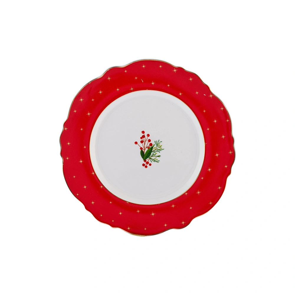 Karaca New Year Dreamy Puantiyeli Pasta Tabağı 22 cm görseli 1