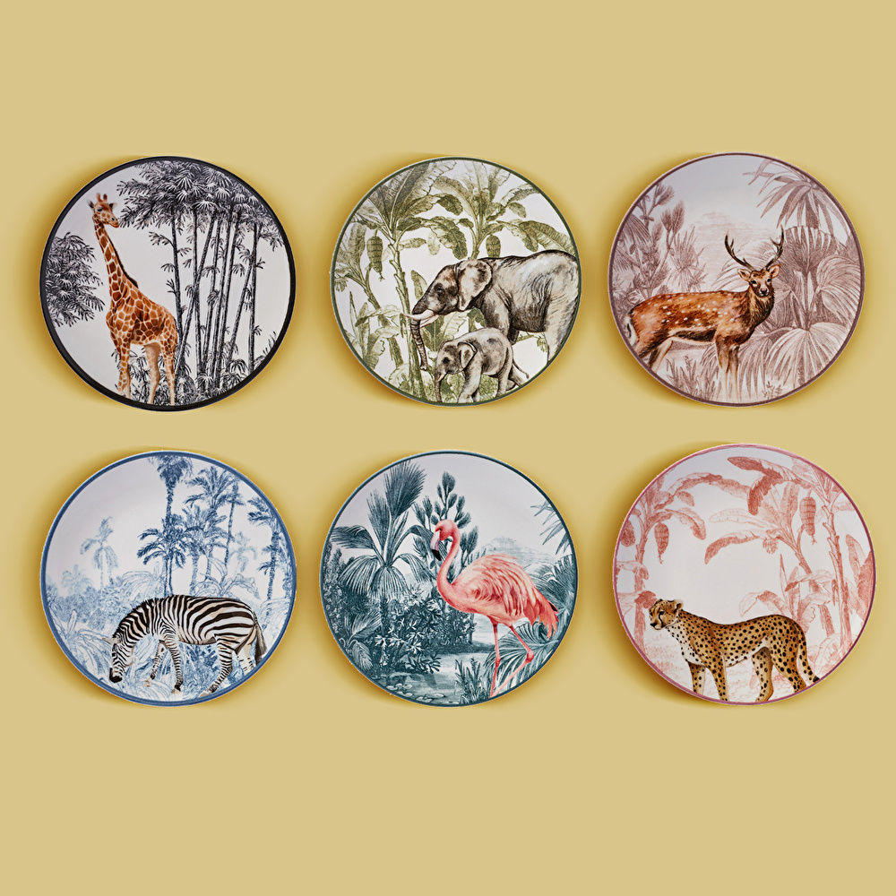 Karaca Jungle 6 Parça Pasta Takımı 19 cm görseli 1