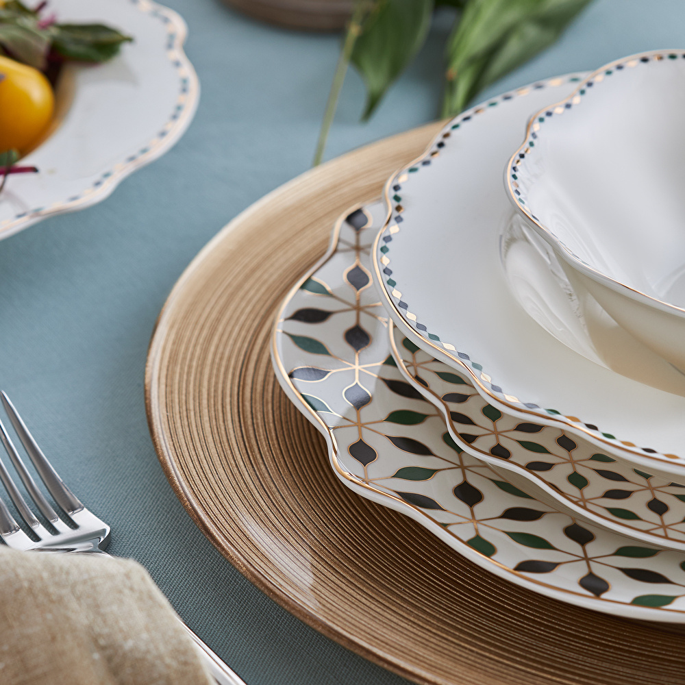 Karaca Almond Tropez 24 Parça 6 Kişilik Porselen Yemek Takımı görseli 5