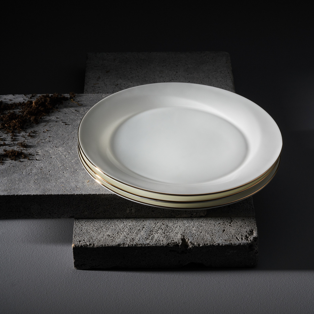 Karaca X Sarıyer Design Vortex Fine Pearl 28 Parça 6 Kişilik Yemek Takımı Gold  görseli 8