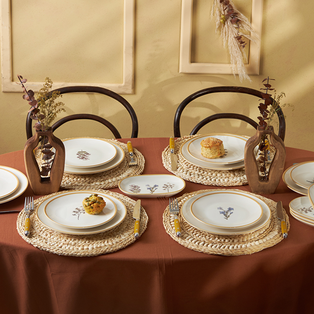 Karaca June Stoneware 18 Parça 6 Kişilik Kahvaltı/Servis Takımı görseli 1