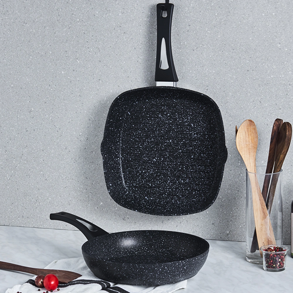 Karaca Defne Biogranit Tava-Grill Set Black görseli 3