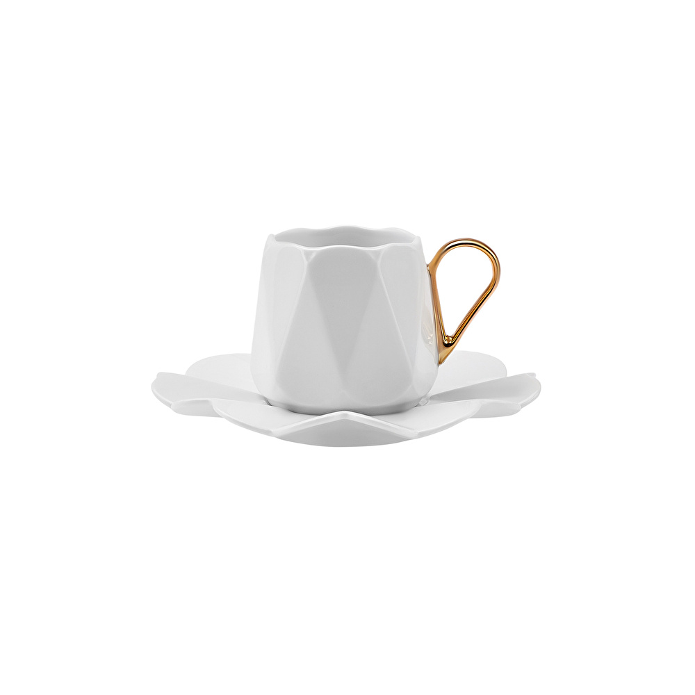 Karaca Peri 6 Kişilik Porselen Kahve Fincan Takımı 80 ml görseli 5