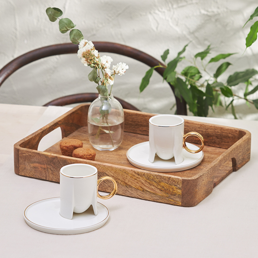 Karaca Adel Beyaz 2 Kişilik Espresso Fincanı 75 ml görseli 2
