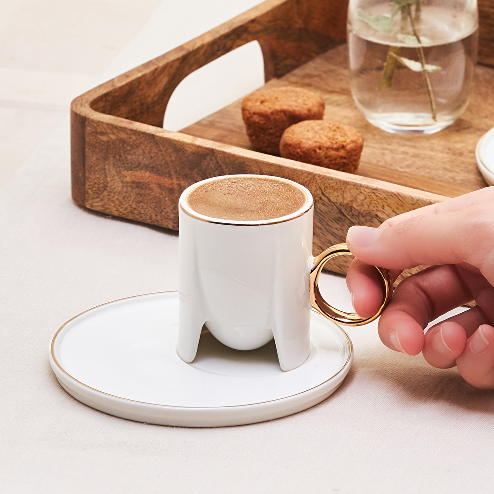 Karaca Adel Beyaz 2 Kişilik Espresso Fincanı 75 ml görseli 4