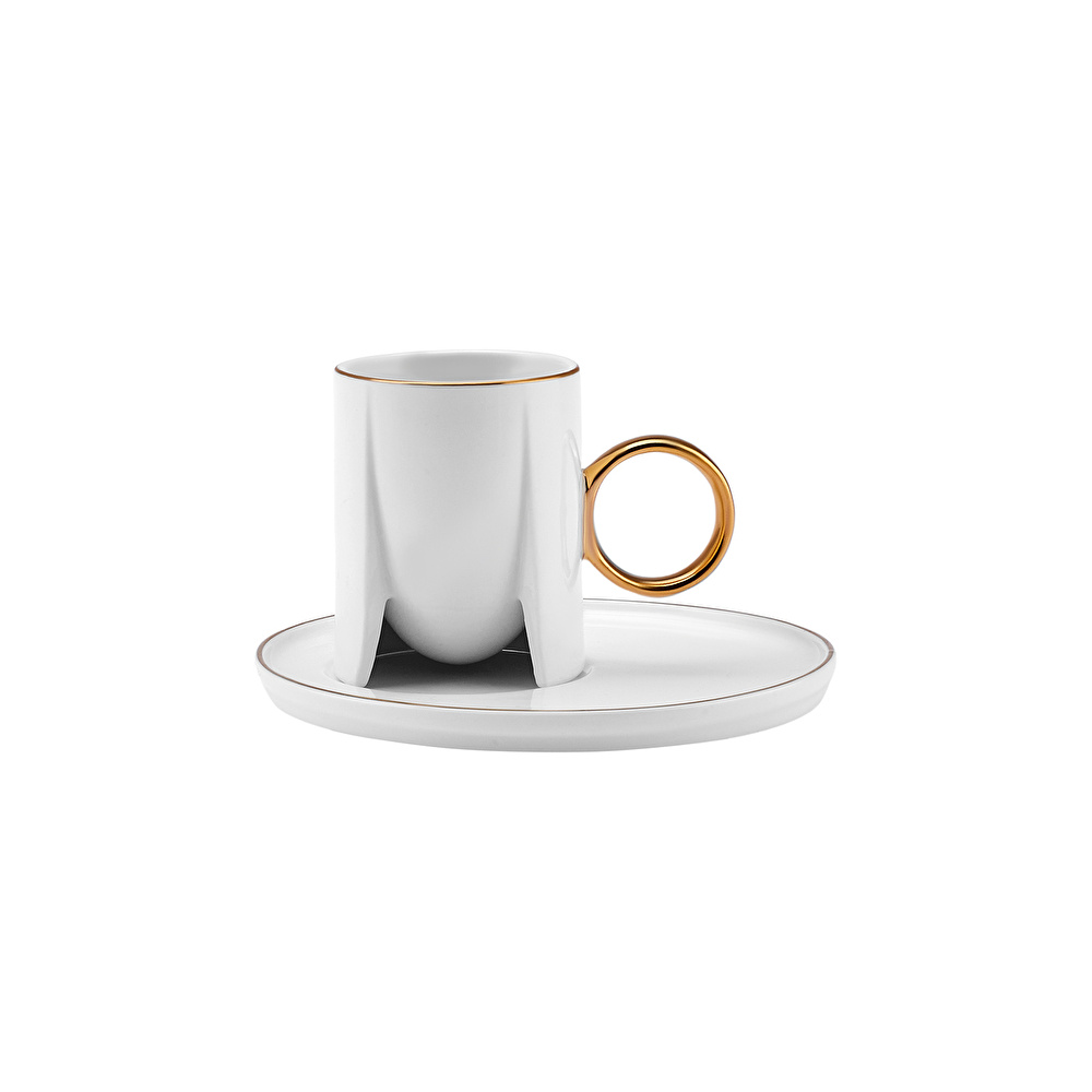 Karaca Adel Beyaz 2 Kişilik Espresso Fincanı 75 ml görseli 5