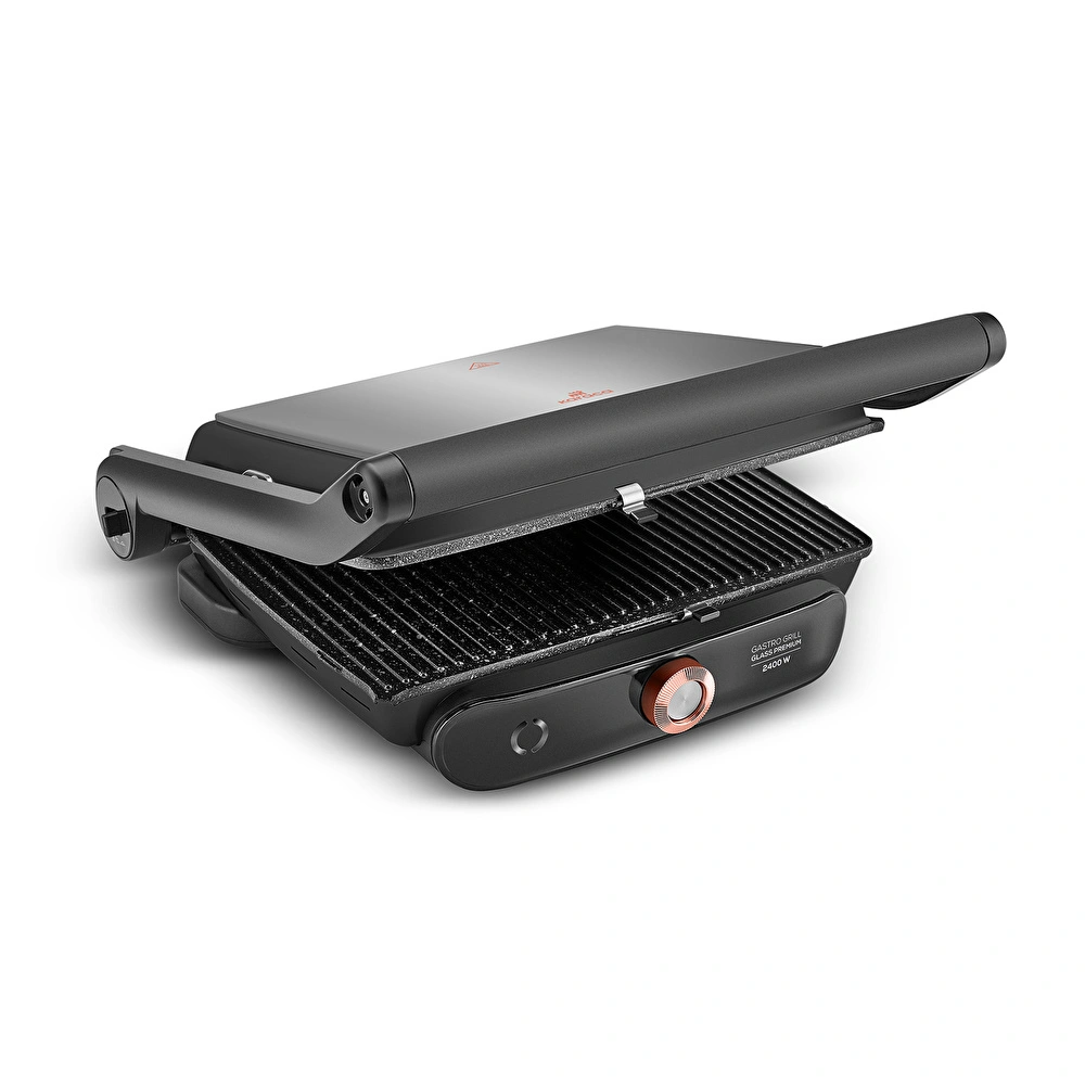 Karaca Gastro Grill Glass Premium 2400W Tost ve Izgara Makinesi Mat Siyah görseli 9