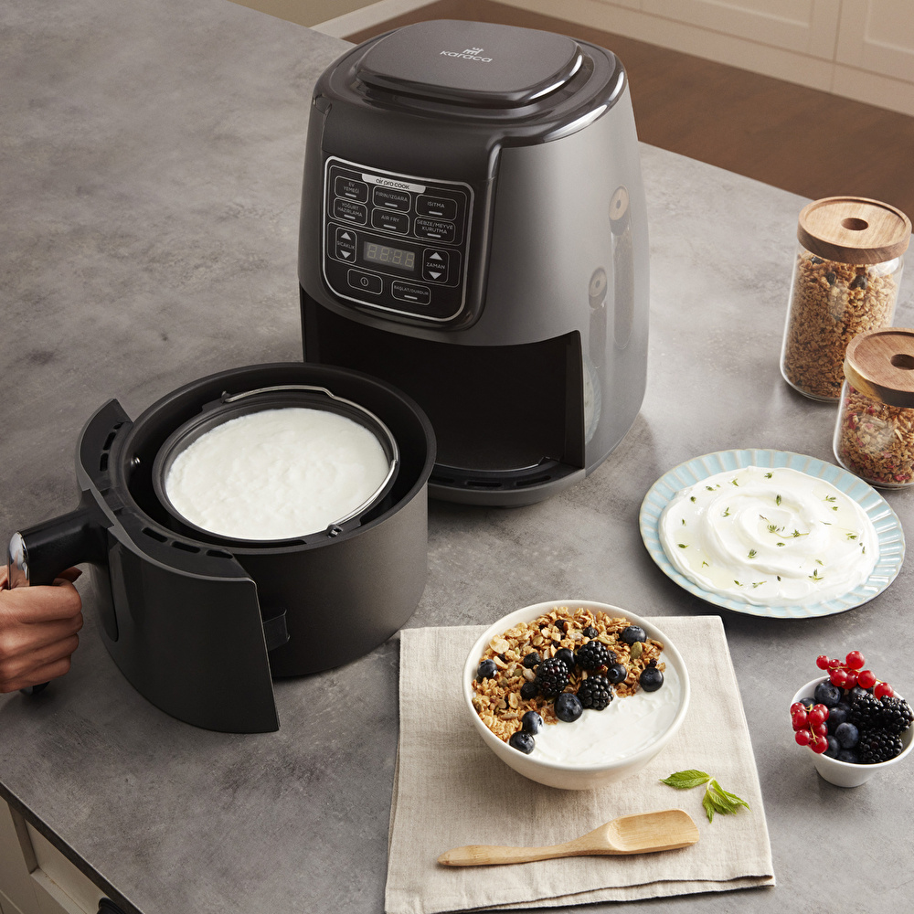 Karaca Air Pro Cook XL 2 in 1 Konuşan Airfryer Space Gray 4 Kişilik görseli 9