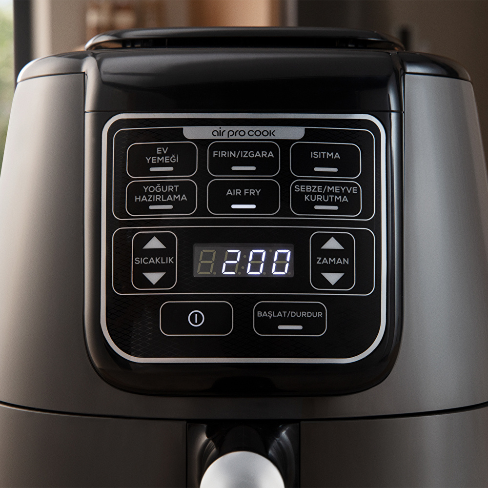 Karaca Air Pro Cook XL 2 in 1 Konuşan Airfryer Space Gray 4 Kişilik görseli 13