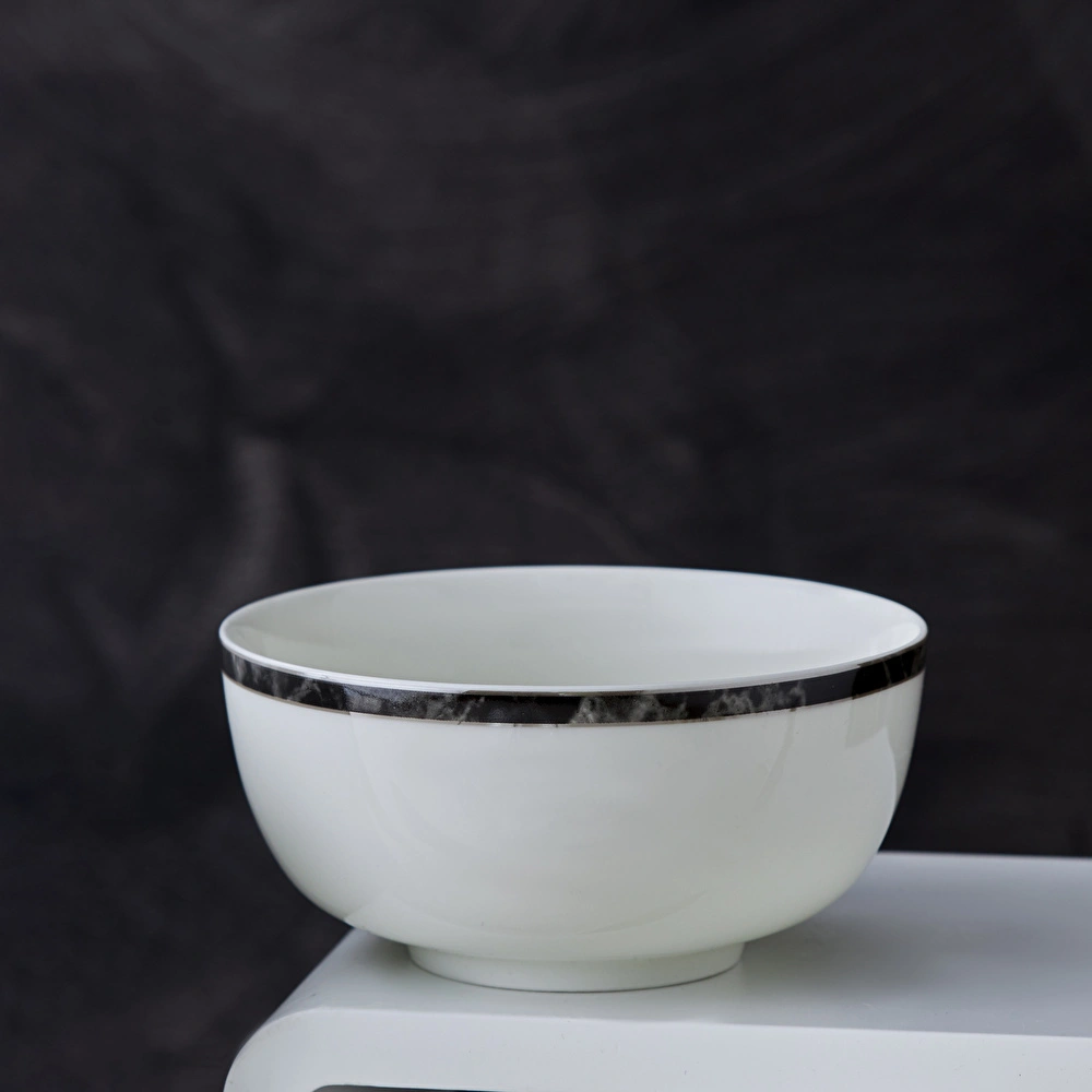 Karaca Damalı Çizgi Porselen Noodle Kasesi 14 cm görseli 1