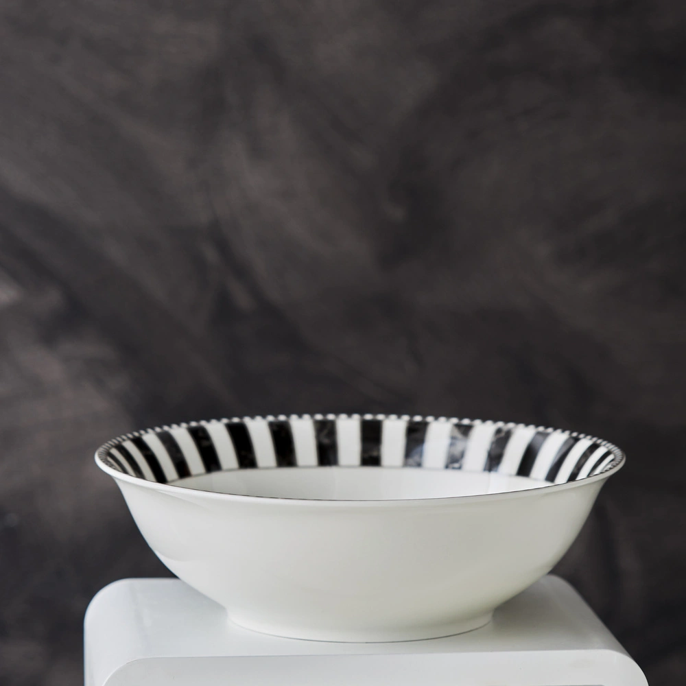 Karaca Damalı Porselen Salata Kasesi 23 cm görseli 1