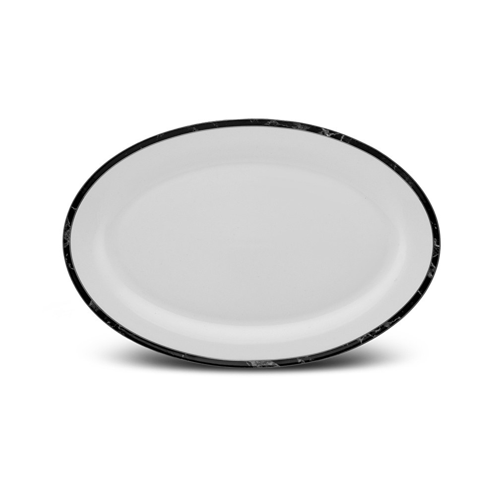 Karaca Damalı Küçük Porselen Kayık Tabak 30 cm görseli 2