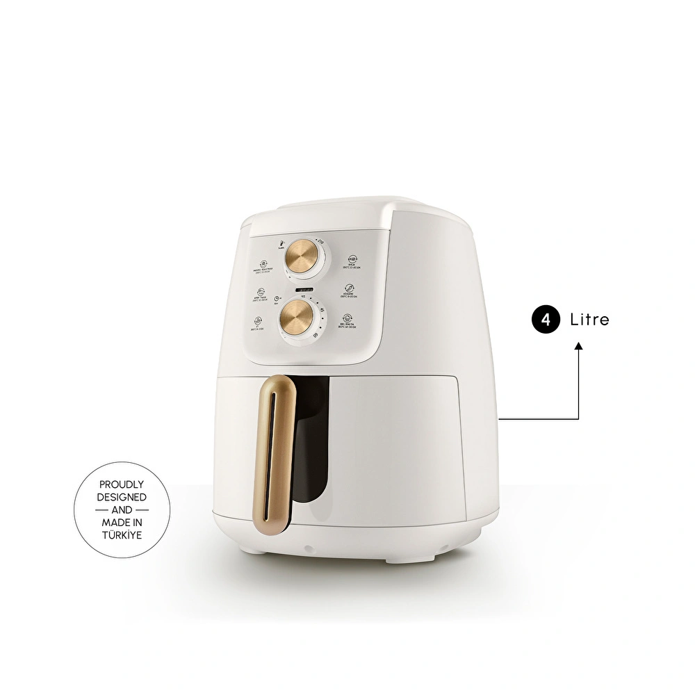 Karaca Air Pro Cook Manuel XL Airfryer Krem Gold 4 Kişilik görseli 3
