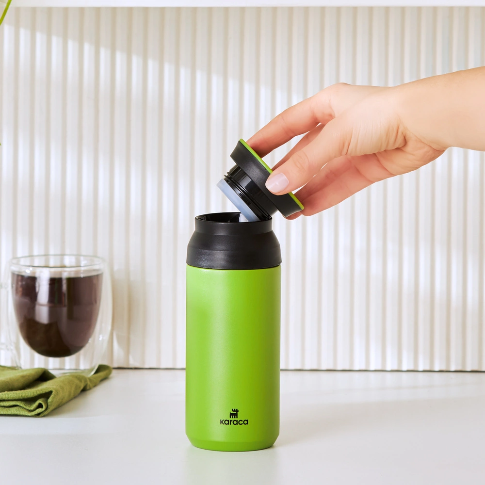 Karaca Rainbow Çelik Termos Green 350 ml görseli 2