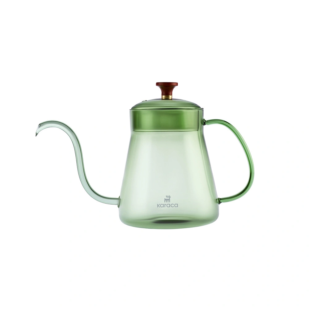 Karaca Martina Borosilikat Cam Coffe Kettle Green 600 ml görseli 1