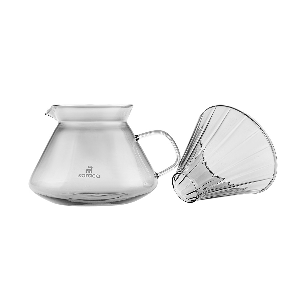 Karaca Winx Borosilikat Cam Kahve Demleme Ekipmanı Grey 650 ml görseli 6