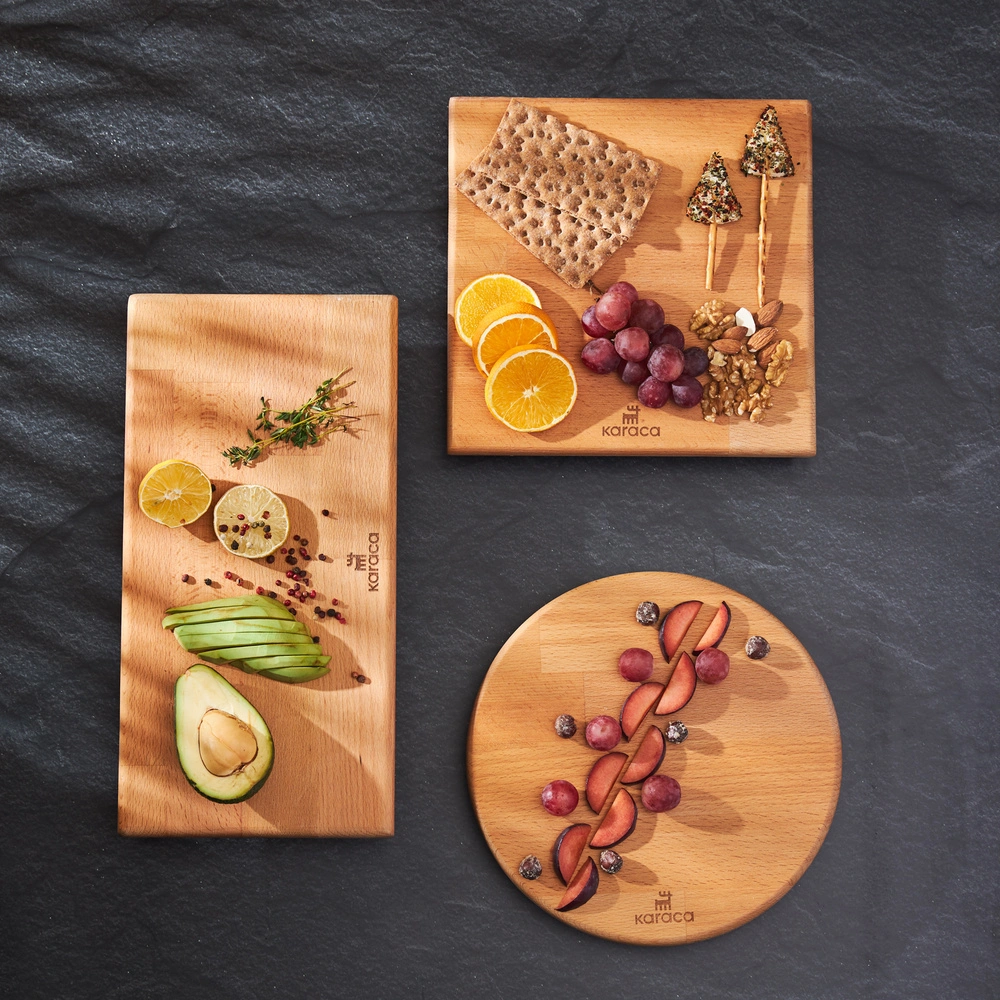 Karaca Urbanwood Döner Sunum Tahtası Yuvarlak görseli 7