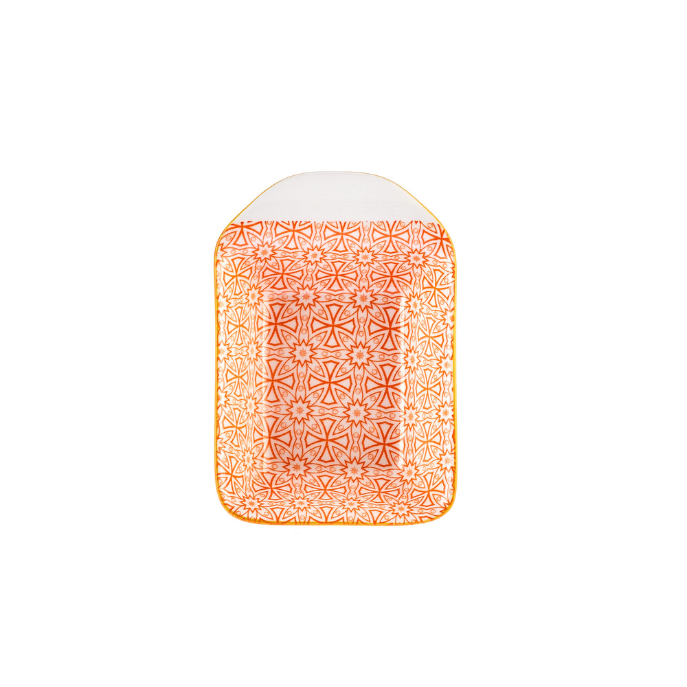 Karaca Floral Turuncu Rectangle Çerezlik/Sosluk 10 cm görseli 3