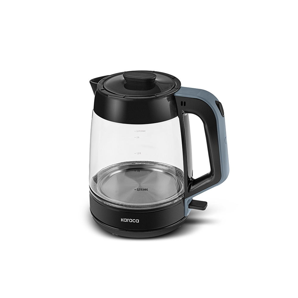 Karaca Glass Tea XL 2in1 Cam Çay Makinesi ve Kettle Ocean Wave görseli 4