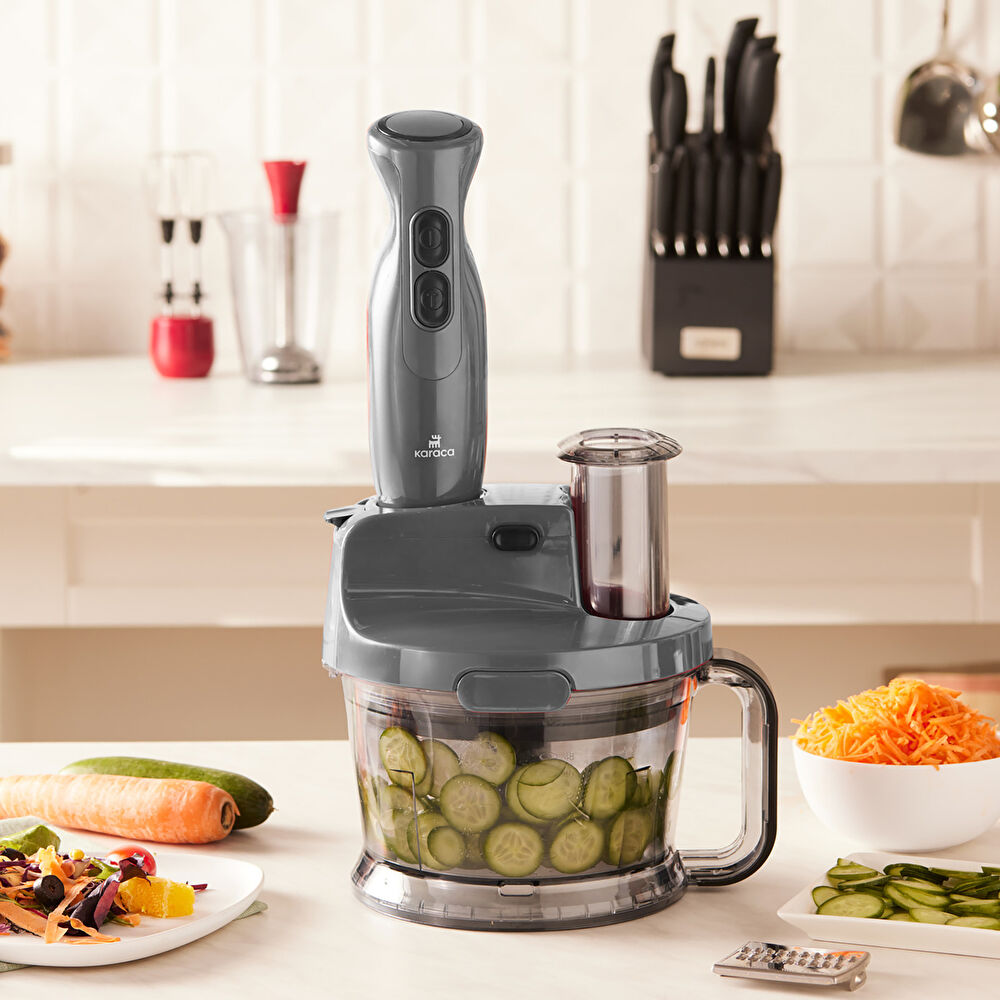 Karaca Pro-Multimax Mutfak Robotu 2000W Space Gray thumbnail 2