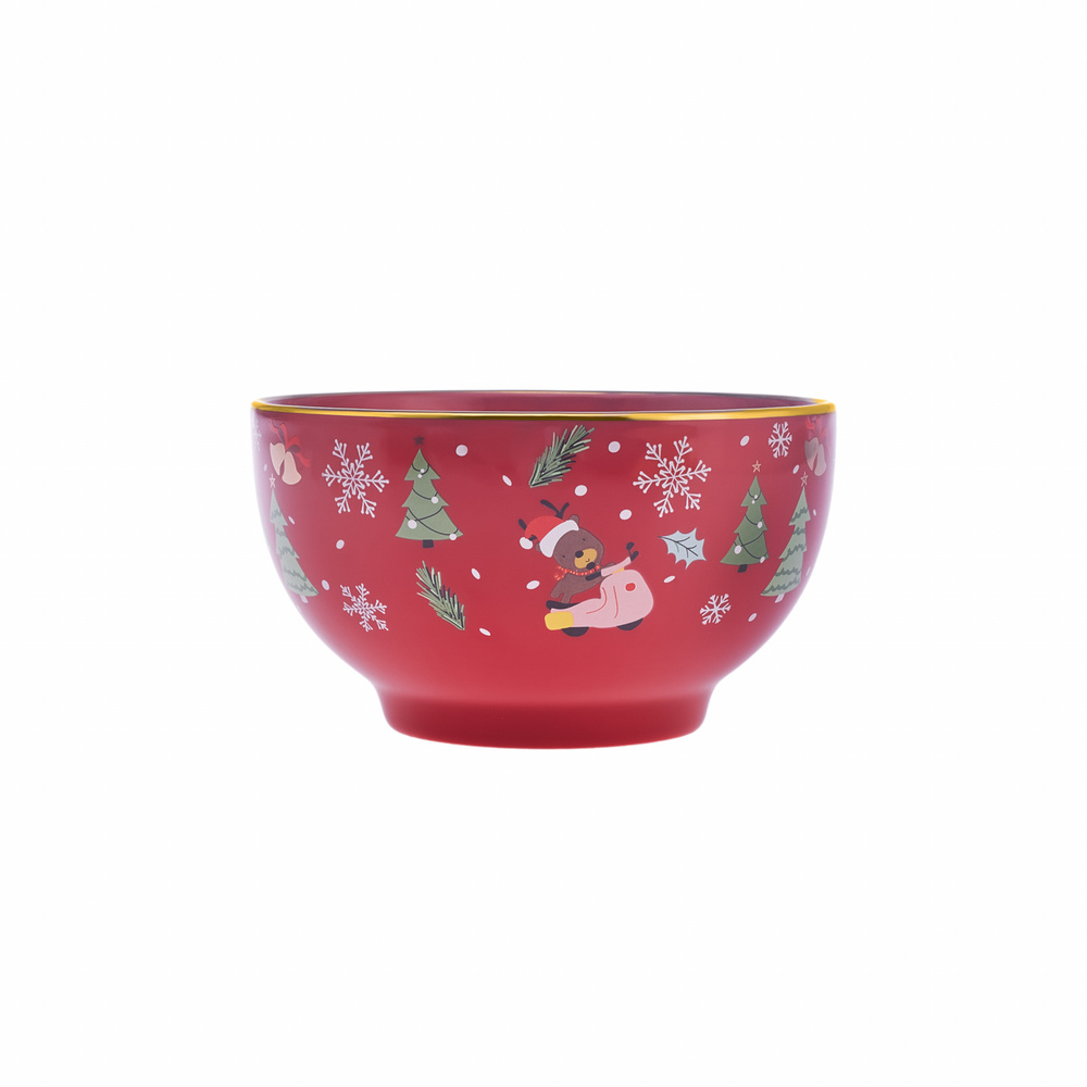 Karaca New Year Yılbaşı 24 Golden Line Noodle Kasesi 14 Cm 640 ml görseli 2
