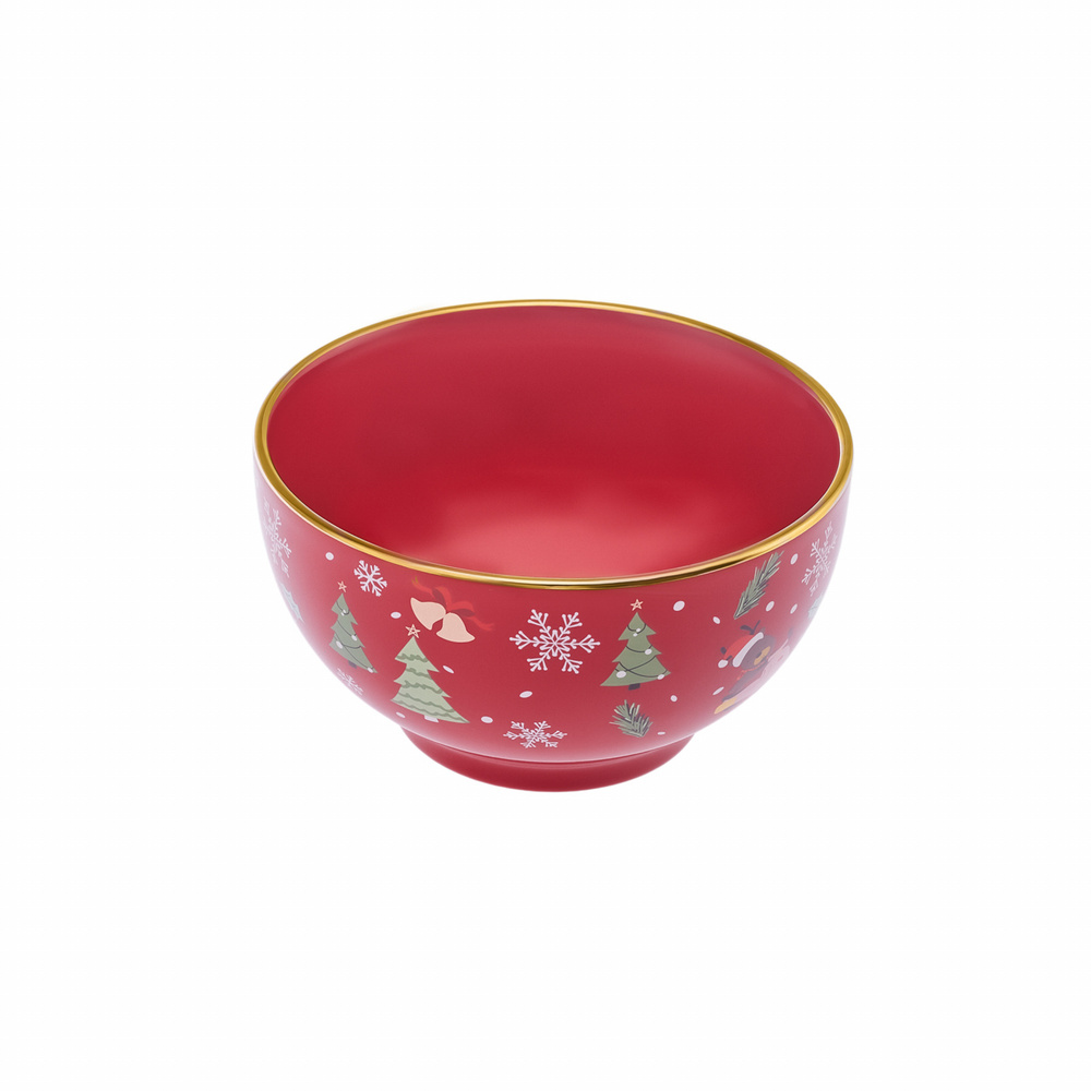 Karaca New Year Yılbaşı 24 Golden Line Noodle Kasesi 14 Cm 640 ml görseli 3