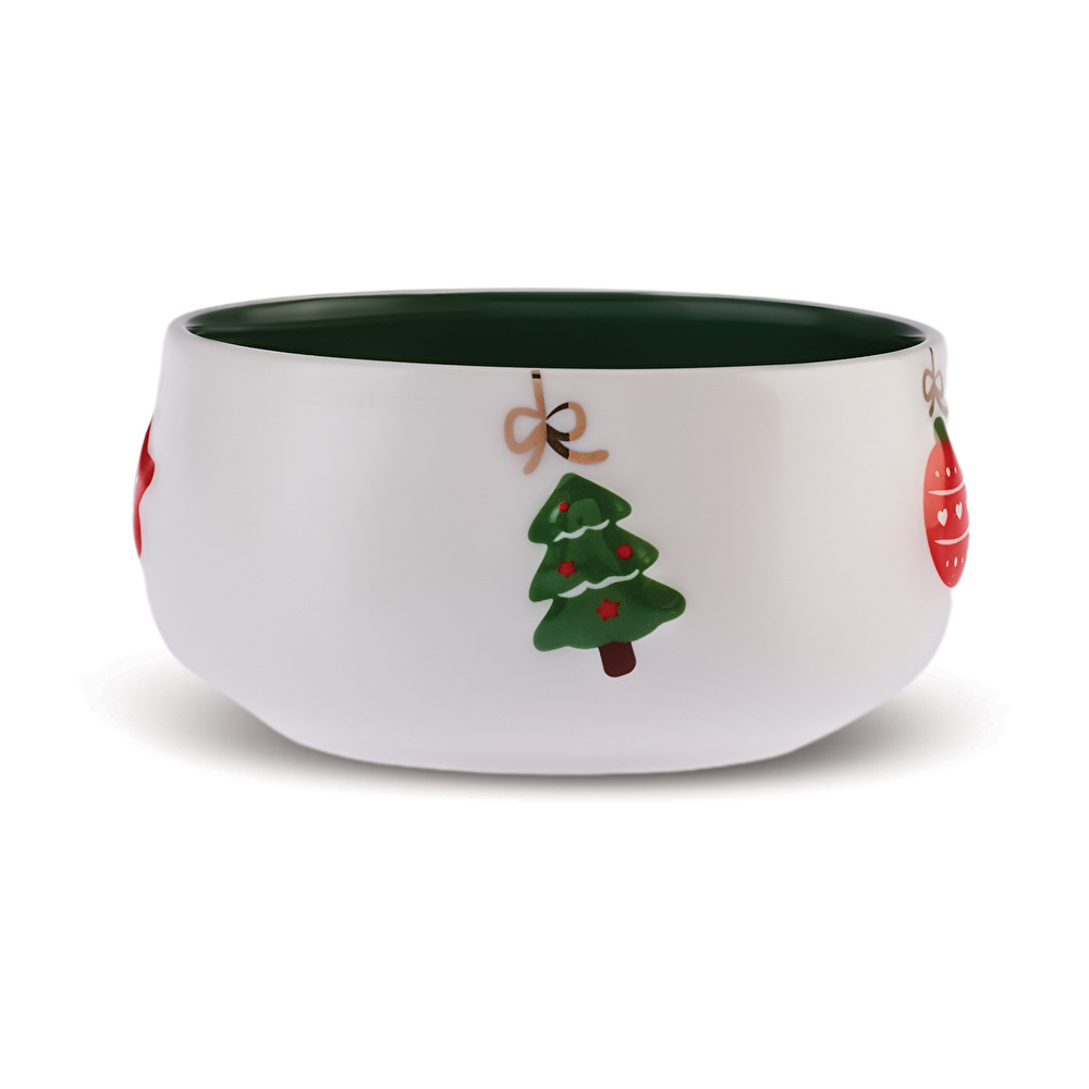 Karaca New Year Yılbaşı 24 Rölyefli Çerezlik 11 cm 400 ml Yeşil görseli 5