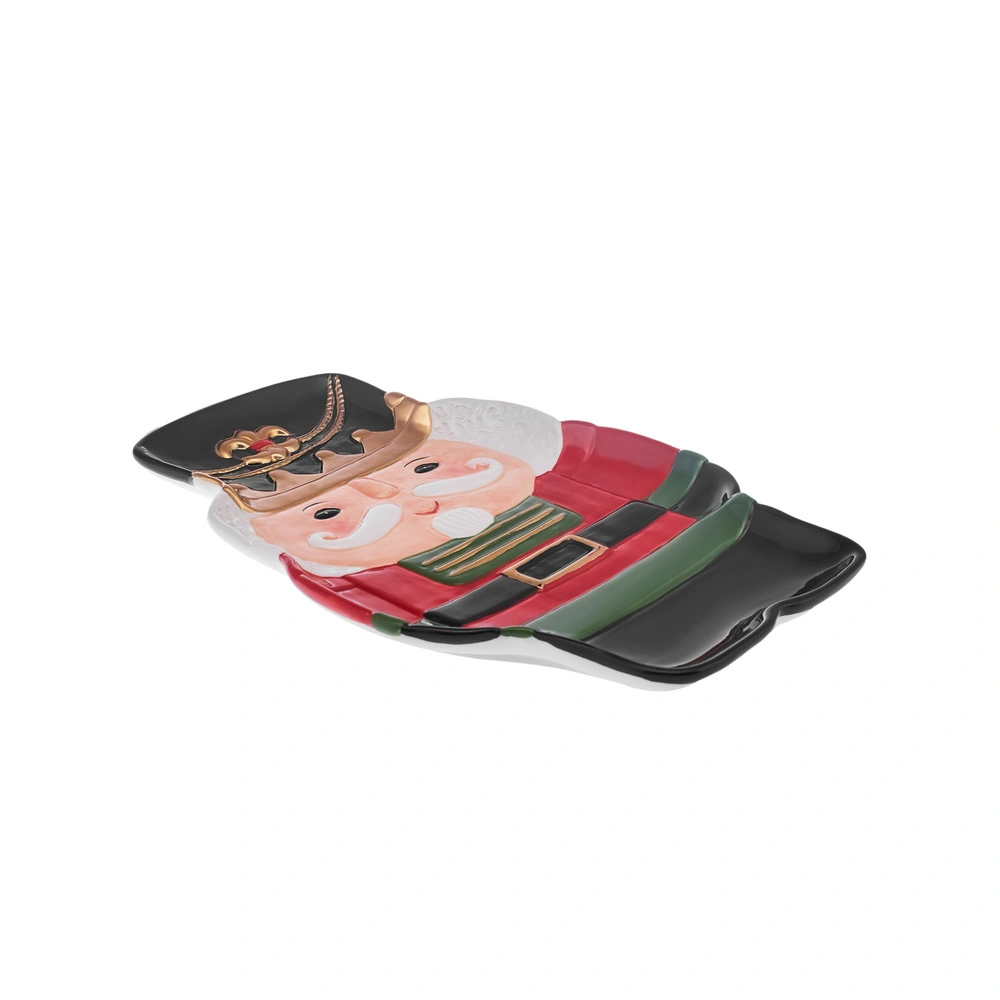 Karaca New Year Yılbaşı 24 Rölyefli Kurşun Asker Sunum Tabağı 23 cm görseli 5