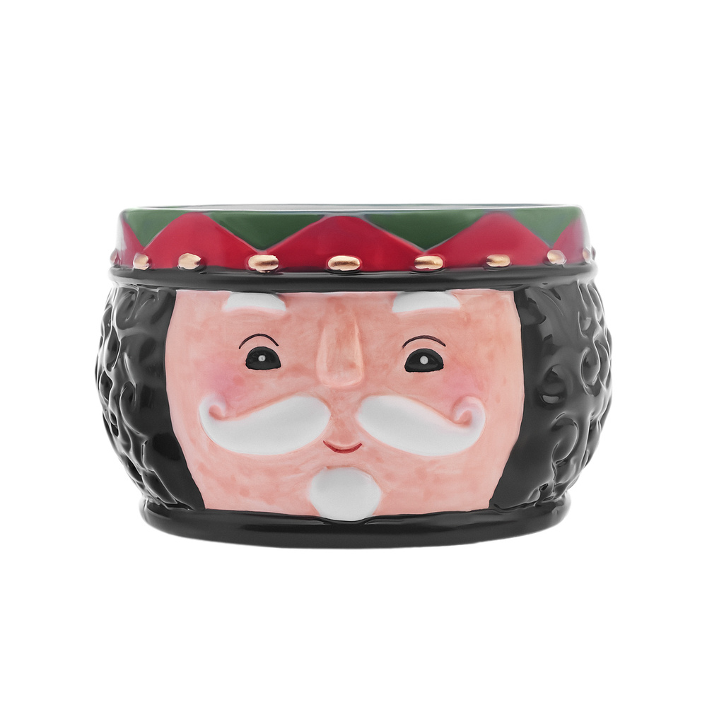 Karaca New Year Yılbaşı 24 Rölyefli Kurşun Asker Kase Siyah 19 cm görseli 1