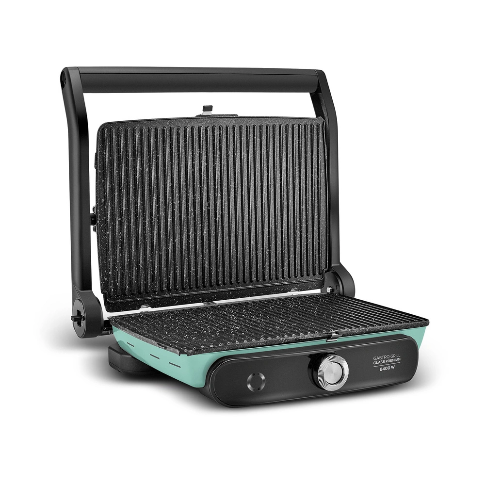 Karaca Gastro Grill Glass Premium 2400W Döküm Tost ve Izgara Makinesi Blue Mist 6 Dilim Kapasiteli görseli 10