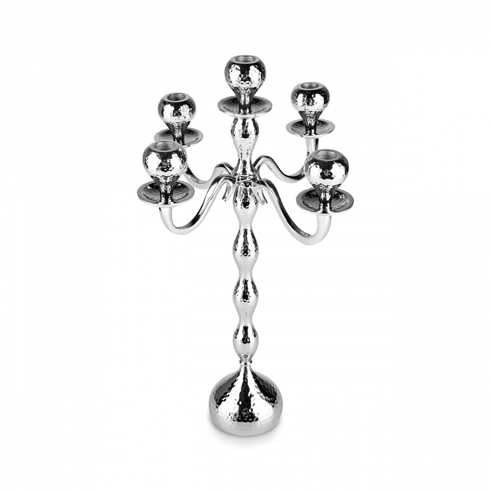 Karaca Home Arlen 5'li Şamdan Silver 42x29 cm görseli 3