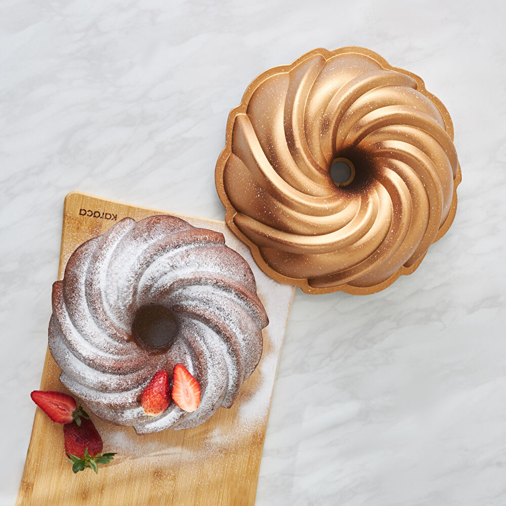 Karaca Cake Pro Pare Döküm Kek Kalıbı Gold 24 cm thumbnail 3