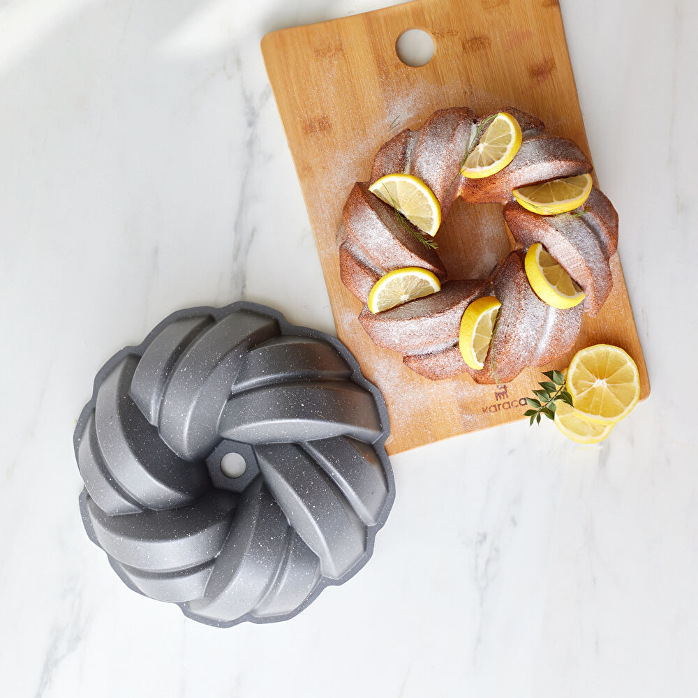 Karaca Cake Pro Örgü Döküm Kek Kalıbı Antrasit 26 cm thumbnail 2